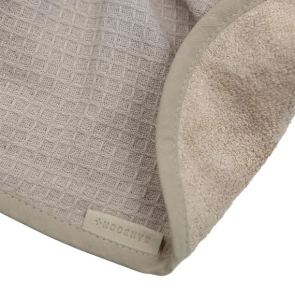 Bamboom Badcape met Washand - Duo Set Waffle - 75x75 cm - Mocha Sand