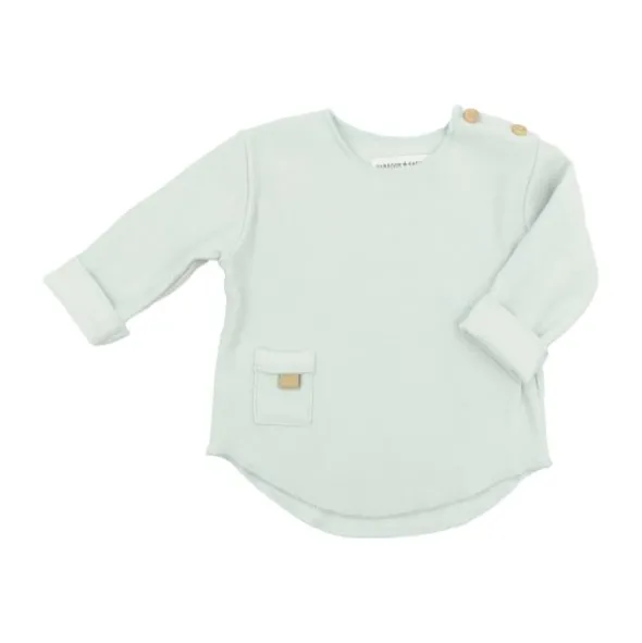 Bamboom Shirt Lange Mouw - 1 Mnd - Sky Grey