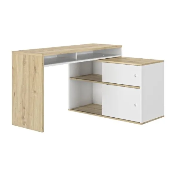 Diagone Modula Modulair Bureau - Ambachtelijk Eikenhout