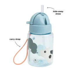 Done By Deer Drinkfles Met Rietje - Tiny Farm - Blue