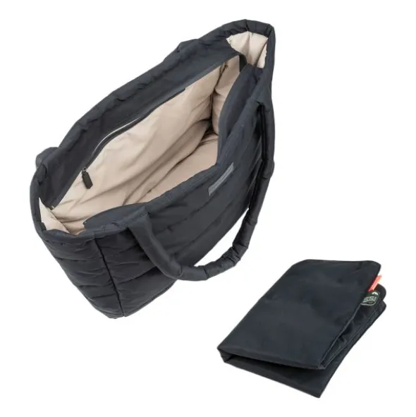 Done By Deer Quilted Changing Tote Bag Black