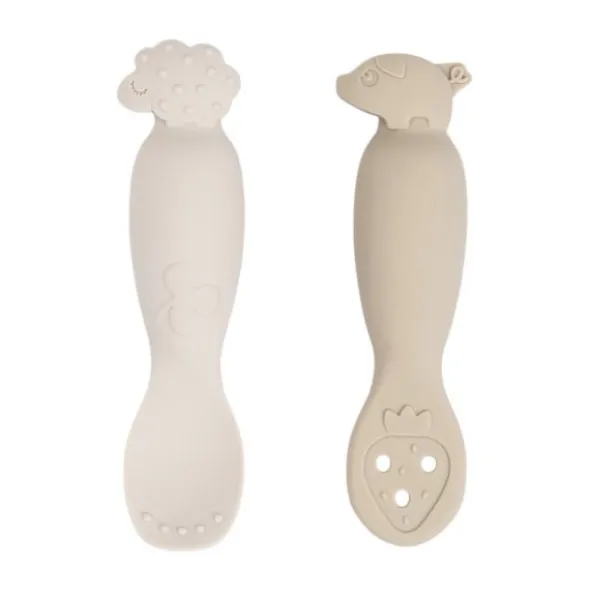 Done By Deer Tiny Farm Oefen Lepel Set - Sand