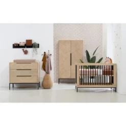 Europe Baby Beau Babykamer Naturel | Bed 60 x 120 cm + Commode