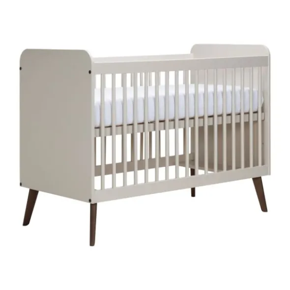 Europe Baby Olivia II Ledikant 60 x 120 cm - Oatmeal / Walnoot - Retro