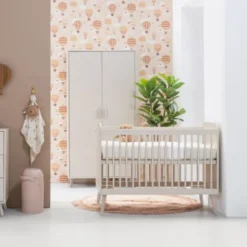 Europe Baby Olivia II Ledikant 60 x 120 cm - Oatmeal / Oatmeal - Retro