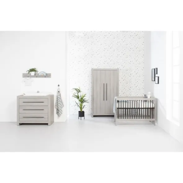Europe Baby Vittoria Kledingkast Grijs / Zwart 2-Deurs