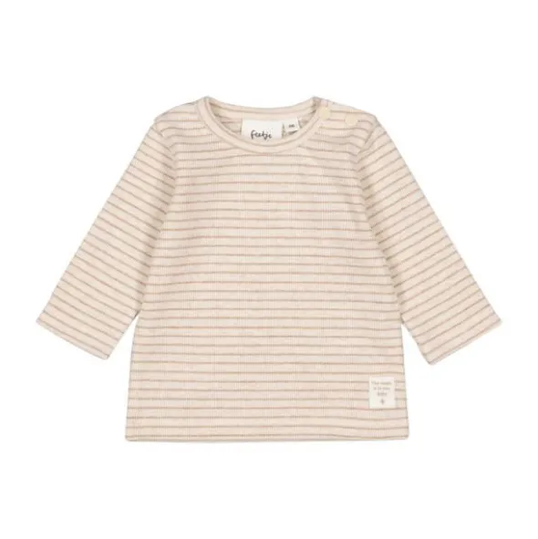 Feetje The Magic is in You Rib Longsleeve Met Streep – Mt. 50 – Taupe Melange