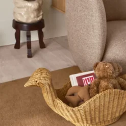 Ferm Living Gevlochten Opbergmand Vogel - Natural