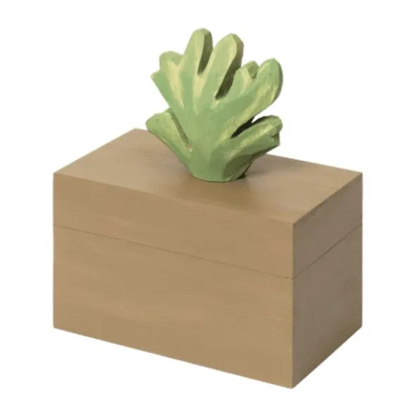 Ferm Living Harbour Box - Coral - Mistletoe/Tan