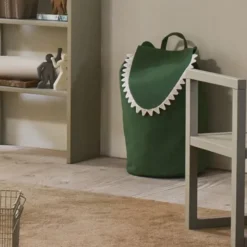 Ferm Living Opbergmand Krokodil - Artichoke Green