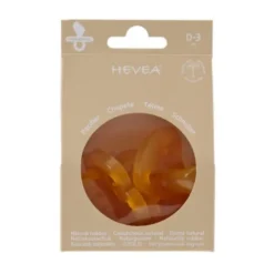 Hevea Orthodontische Fopspeen - 0-3 Mnd – 2 Stuks - Naturel
