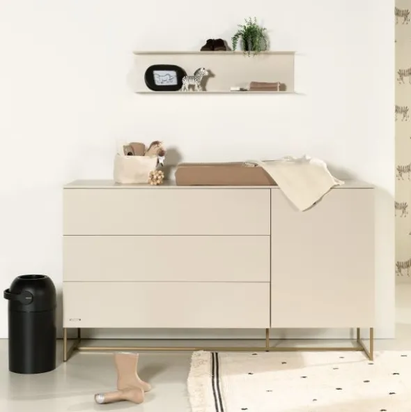 Kidsmill Intense II Commode XL - Oatmeal / Patinated Brass