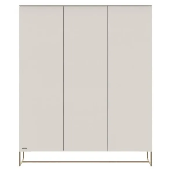 Kidsmill Intense II Kinderkamer Oatmeal / Patinated Brass | Bed 90 x 200 cm + Bureau + Kast 3-Deurs