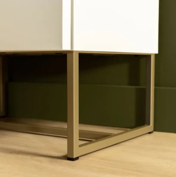 Kidsmill Intense II Nachtkastje - Wit / Patinated Brass
