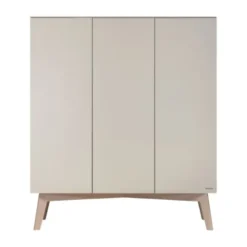 Kidsmill Sixties Kledingkast - 3-Deurs - Oatmeal / Eiken