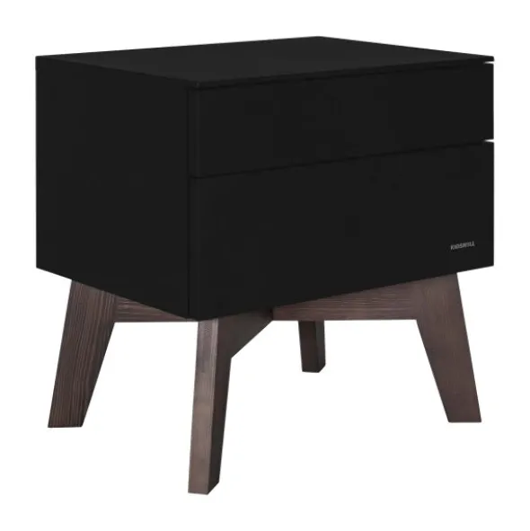 Kidsmill Sixties Nachtkastje Zwart Mat / Walnoot