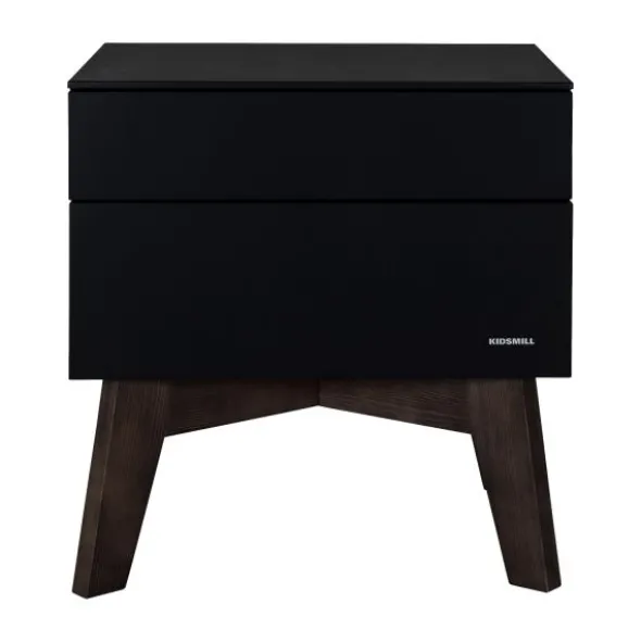 Kidsmill Sixties Nachtkastje Zwart Mat / Walnoot