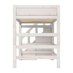 Life Time Hoogslaper Deluxe - White Wash - 177 cm - 120 cm - Met Trapkast