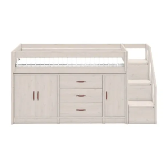 LIFETIME Kidsrooms Halfhoogslaper All-In-One Whitewash