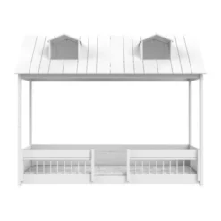 LIFETIME Kidsrooms 2-in-1 Bed - Beach House - 90x200 cm - Wit Gelakt