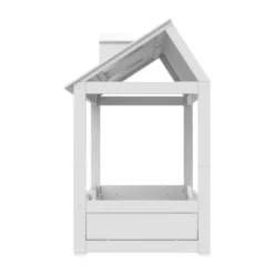 LIFETIME Kidsrooms 2-in-1 Bed - Beach House - 90x200 cm - Wit Gelakt