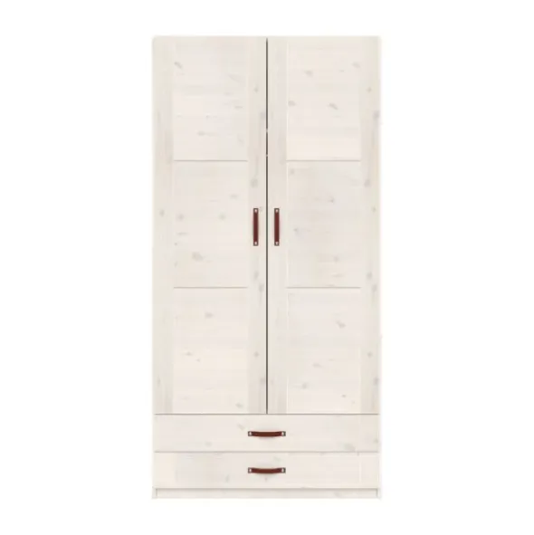 LIFETIME Kidsrooms Kledingkast 2-Deurs - 2 Laden - White Wash