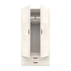 LIFETIME Kidsrooms Kledingkast 2-Deurs - 2 Laden - White Wash