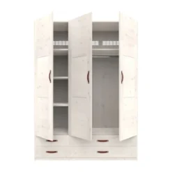 LIFETIME Kidsrooms Kledingkast 3-Deurs - 4 Laden - White Wash