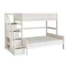 LIFETIME Kidsrooms Stapelbed Family met Trapkast Whitewash 140 x 200 cm