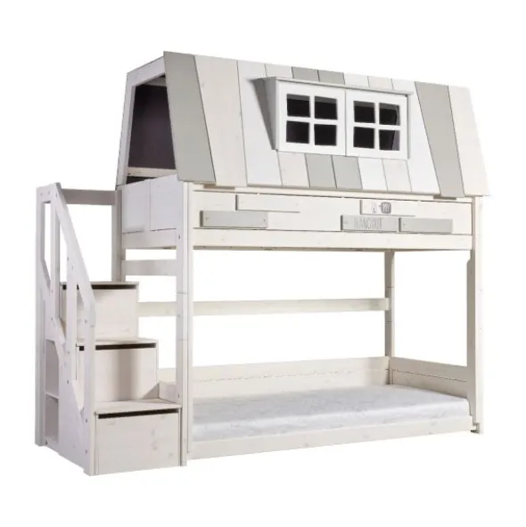 Life Time Laag Huisbed My Hangout - White Wash - Luxe Lattenbodem