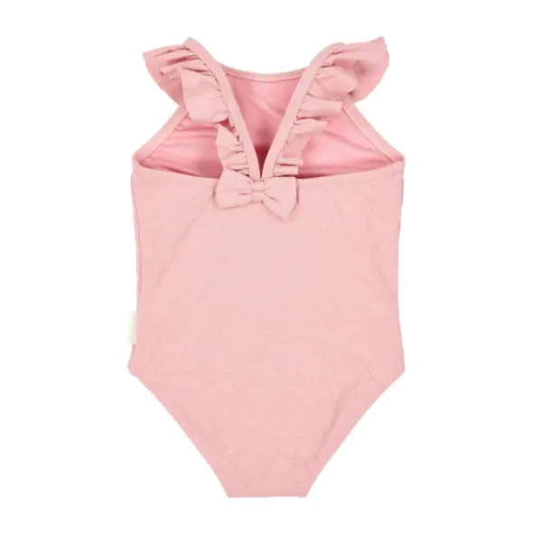 Little Dutch Badpak met Ruches - Dreamy Pink Rose - Maat 98/104