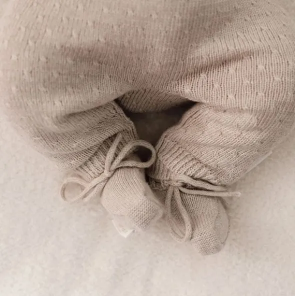 Little Dutch Gebreid Boxpakje - Soft Beige Melange - 62