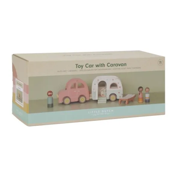 Little Dutch Houten Auto Met Caravan