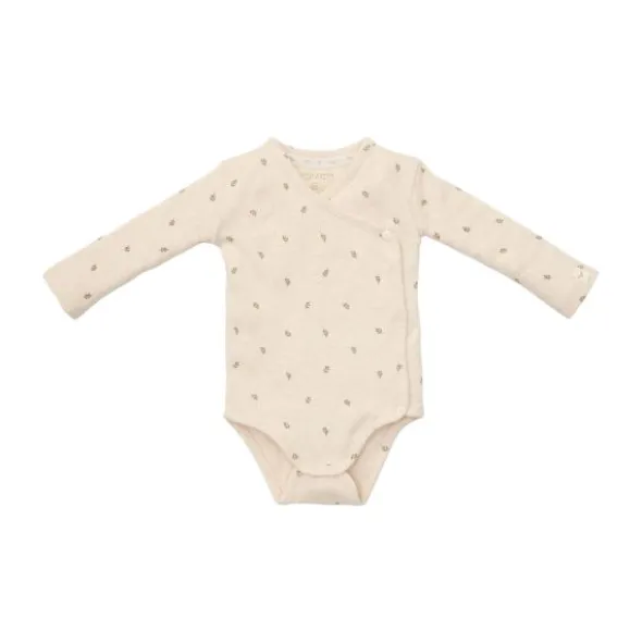 Little Dutch Newborn NOOS Little Farm Romper - Overslag lange mouw maat 50 - Green leaves