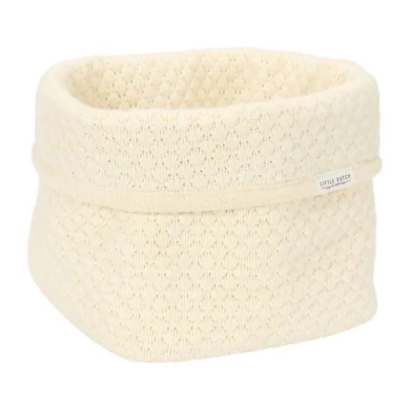 Little Dutch Pure Commodemandje Klein - 15 x 15 x 15 cm - Gebreid - Soft White