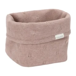 Little Dutch Pure Commodemandje Klein - 15 x 15 x 15 cm - Gebreid - Pink Blush