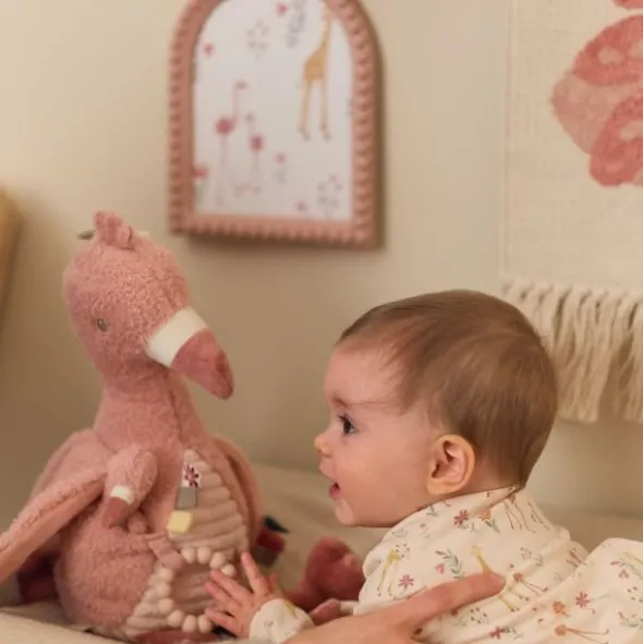 Little Dutch Safari Friends Activiteitenknuffel Flamingo