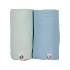 Lodger Hydrofieldoek - 2 Stuks - 110 x 110 cm - Peppermint / Blue Fogg