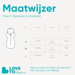 Love To Dream Swaddle Up Inbakerslaapzak - Fase 1 - 3-6 Mnd - Grijs