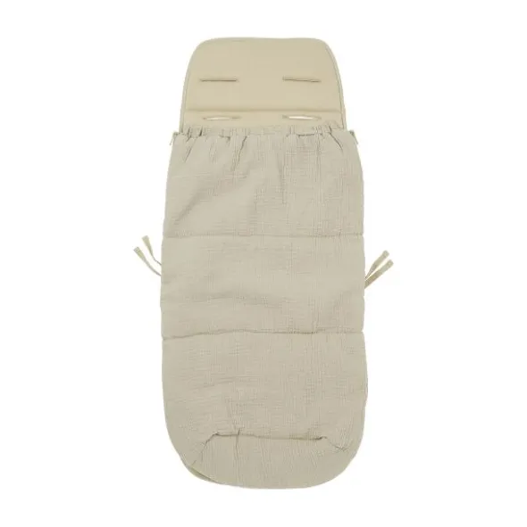 Meyco Baby Buggy Voetenzak en Inlegger - Uni - Sand - 45x130 cm