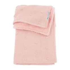 Meyco Mini Knots Fleece Wiegdeken 75 x 100 cm Soft Pink