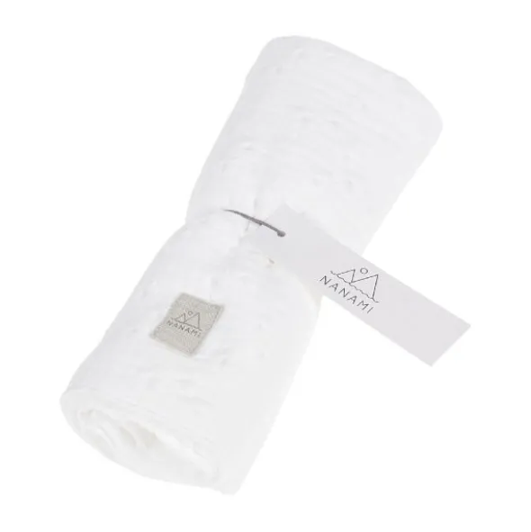 Nanami Embroidery Hydrofiel Luier - 60 x 65 cm - Off White