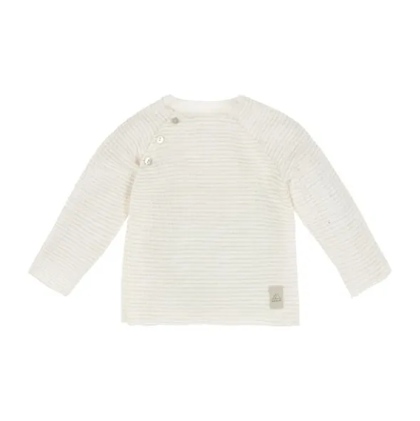 Nanami Top - Mouselin - Maat 50/56 - Stripe Off-White/Beige
