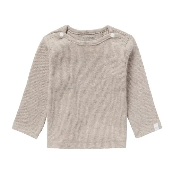 Noppies Rib Natal T-shirt Lange Mouwen Oatmeal Mt. 44