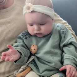 Ootje Kadootje Babyhaarband Vilten Bloem - Ivoor