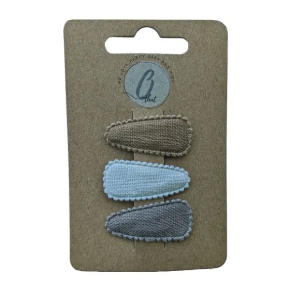 Ootje kadootje Haarclip Caramel / Beige / Bruin 3 Stuks