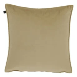 Overseas Middlestitch Kussen - 60 x 60 cm– Velours – Beige