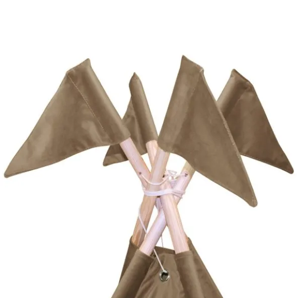 Overseas With Flags Tipi – Velours – Beige