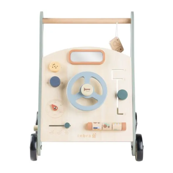 Sebra Houten Loopwagen - Blauw