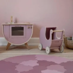 Sebra Houten Poppenwagen Blossom Pink